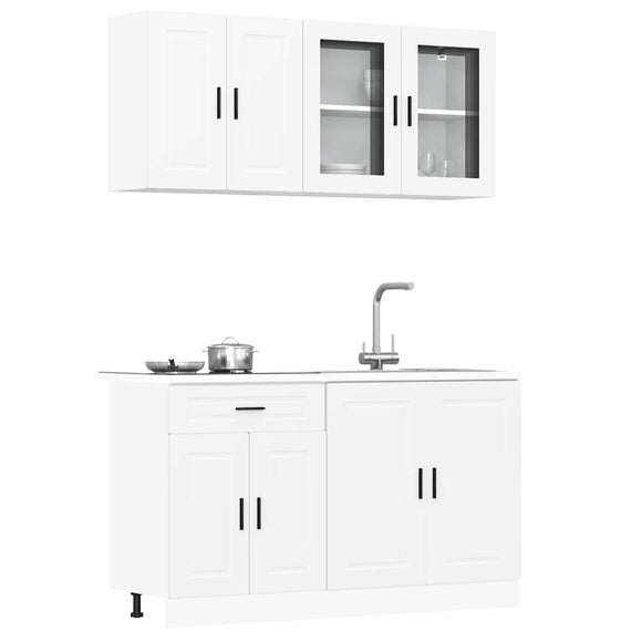 NNEVL 4 Piece Kitchen Cabinet Set 