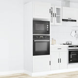 NNEVL Oven Cabinets 2 pcs Porto White Engineered Wood