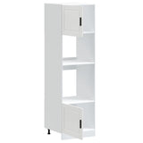 NNEVL Oven Cabinets 2 pcs Porto White Engineered Wood