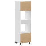 NNEVL Oven Cabinets 2 pcs Porto White Engineered Wood