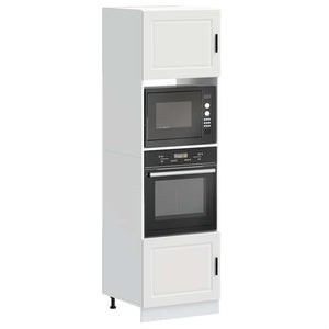 NNEVL Oven Cabinets 2 pcs Porto White Engineered Wood