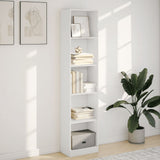 NNEVL Bookcase White 40x24x176 cm Engineered Wood