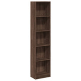NNEVL Bookcase Brown Oak 40x24x176 cm Engineered Wood