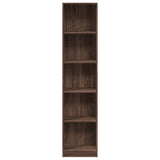 NNEVL Bookcase Brown Oak 40x24x176 cm Engineered Wood