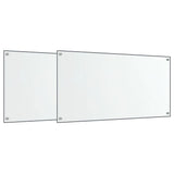 NNEVL Kitchen Backsplashes 2 pcs Transparent 80x40 cm Tempered Glass