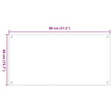 NNEVL Kitchen Backsplashes 2 pcs Transparent 80x40 cm Tempered Glass