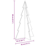 NNEVL Wooden Christmas Tree for Decoration 80 cm Solid Wood Pine