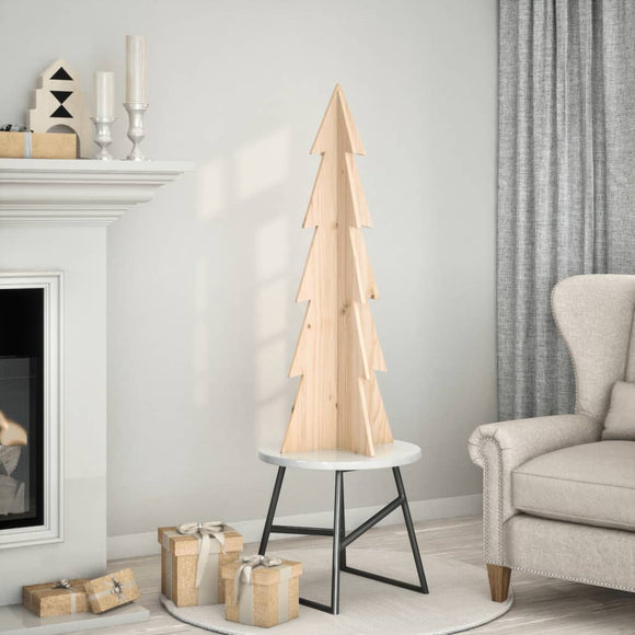 NNEVL Wooden Christmas Tree for Decoration 112 cm Solid Wood Pine