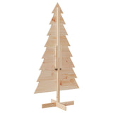 NNEVL Wooden Christmas Tree for Decoration 150 cm Solid Wood Pine