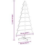 NNEVL Wooden Christmas Tree for Decoration 150 cm Solid Wood Pine