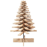 NNEVL Wooden Christmas Tree for Decoration 100 cm Solid Wood Pine