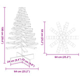 NNEVL Wooden Christmas Tree for Decoration 100 cm Solid Wood Pine