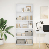 NNEVL Book Cabinet White 80x30x189 cm Engineered Wood