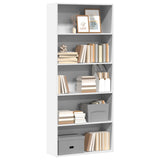 NNEVL Book Cabinet White 80x30x189 cm Engineered Wood