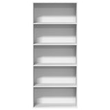 NNEVL Book Cabinet White 80x30x189 cm Engineered Wood