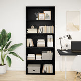 NNEVL Book Cabinet Black 80x30x189 cm Engineered Wood