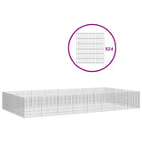 NNEVL Free Range Animal Enclosure 24-Panel 54x60 cm Galvanised Iron