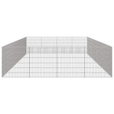 NNEVL Free Range Animal Enclosure 24-Panel 54x60 cm Galvanised Iron