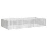 NNEVL Free Range Animal Enclosure 24-Panel 54x80 cm Galvanised Iron