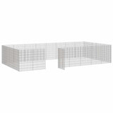 NNEVL Free Range Animal Enclosure 24-Panel 54x80 cm Galvanised Iron