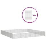 NNEVL Free Range Animal Enclosure 48-Panel 54x80 cm Galvanised Iron