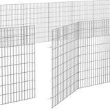 NNEVL Free Range Animal Enclosure 48-Panel 54x80 cm Galvanised Iron