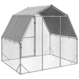 NNEVL Chicken Run with Roof 2.5x2x2.25 m Galvanised Steel