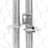NNEVL Chicken Run with Roof 2.5x2x2.25 m Galvanised Steel