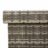 NNEVL Garden Storage Box with Wheels Grey 110x55x73 cm Poly Rattan