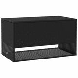 NNEVL Outdoor Cushion Box Black 100x55x55.5 cm Poly Rattan
