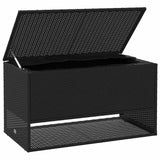 NNEVL Outdoor Cushion Box Black 100x55x55.5 cm Poly Rattan