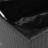 NNEVL Outdoor Cushion Box Black 100x55x55.5 cm Poly Rattan