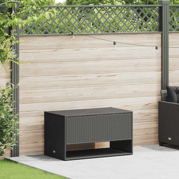 NNEVL Outdoor Cushion Box Black 100x55x55.5 cm Poly Rattan