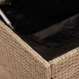 NNEVL Outdoor Cushion Box Beige 100x55x55.5 cm Poly Rattan