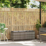 NNEVL Garden Bench with Cushion Grey 110x30x40.5 cm Poly Rattan