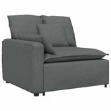 NNEVL Modular Sofa Armrest End Module with Cushions Dark Grey 100 cm