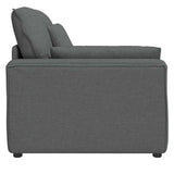 NNEVL Modular Sofa Armrest End Module with Cushions Dark Grey 100 cm