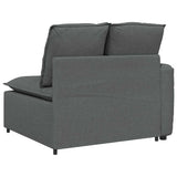 NNEVL Modular Sofa Armrest End Module with Cushions Dark Grey 100 cm