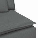 NNEVL Modular Sofa Armrest End Module with Cushions Dark Grey 100 cm