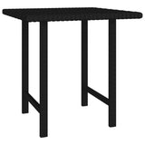 NNEVL Garden Side Tables 3 pcs Black Poly Rattan