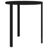 NNEVL Garden Side Tables 3 pcs Black Poly Rattan