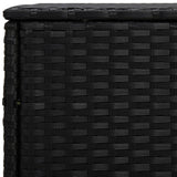 NNEVL Garden Side Tables 3 pcs Black Poly Rattan