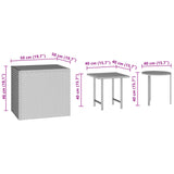 NNEVL Garden Side Tables 3 pcs Black Poly Rattan
