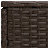 NNEVL Garden Side Tables 3 pcs Brown Poly Rattan