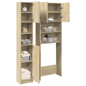 NNEVL Bathroom Furniture Set 2 pcs Sonoma Oak Engineered Wood