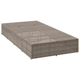 NNEVL Sunbed with Floating Cushion Grey Poly Rattan