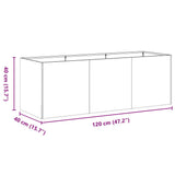 NNEVL Planter Black 120x40x40 cm Cold-rolled Steel