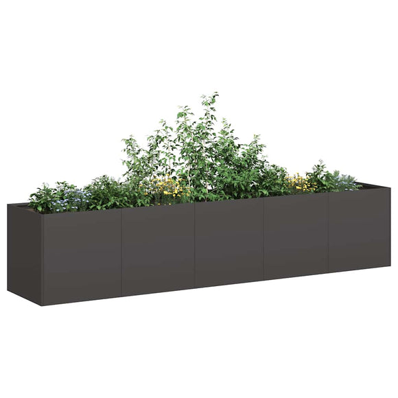 NNEVL Planter Black 200x40x40 cm Cold-rolled Steel