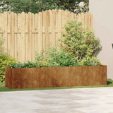 NNEVL Planter Rusty 200x40x40 cm Weathering Steel