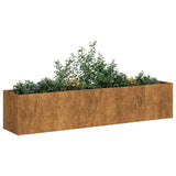NNEVL Planter Rusty 200x40x40 cm Weathering Steel
